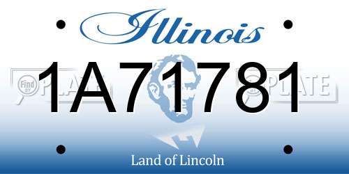 1A71781 Illinois License Plate