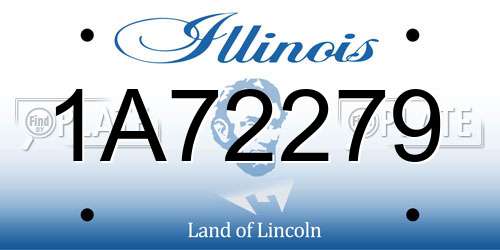 1A72279 Illinois License Plate