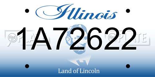 1A72622 Illinois License Plate