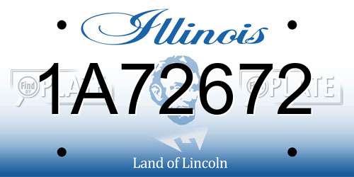 1A72672 Illinois License Plate