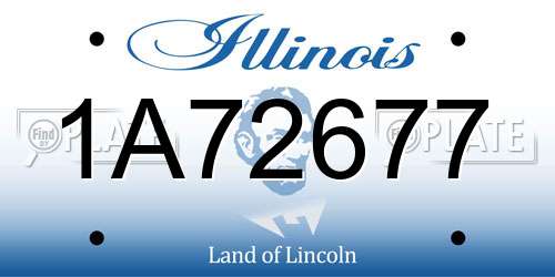 1A72677 Illinois License Plate