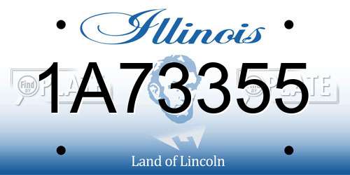 1A73355 Illinois License Plate