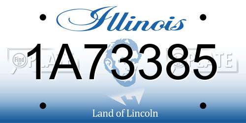 1A73385 Illinois License Plate