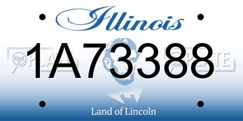 1A73388 Illinois License Plate