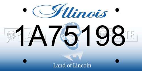 1A75198 Illinois License Plate