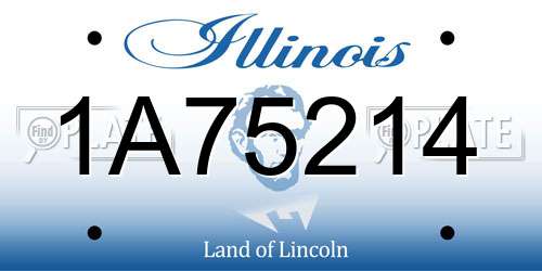 1A75214 Illinois License Plate