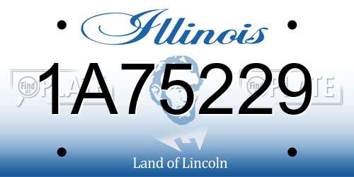 1A75229 Illinois License Plate