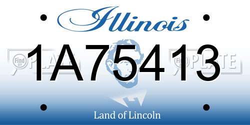 1A75413 Illinois License Plate