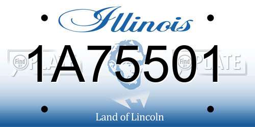 1A75501 Illinois License Plate