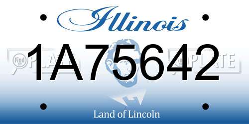 1A75642 Illinois License Plate