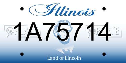 1A75714 Illinois License Plate