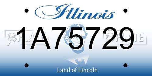 1A75729 Illinois License Plate
