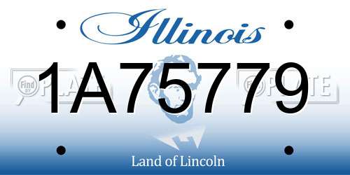 1A75779 Illinois License Plate