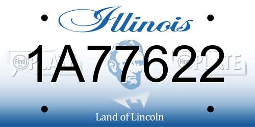 1A77622 Illinois License Plate