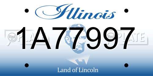 1A77997 Illinois License Plate