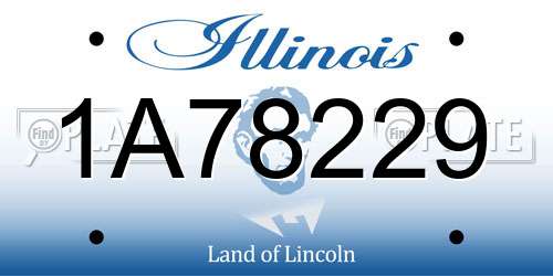 1A78229 Illinois License Plate