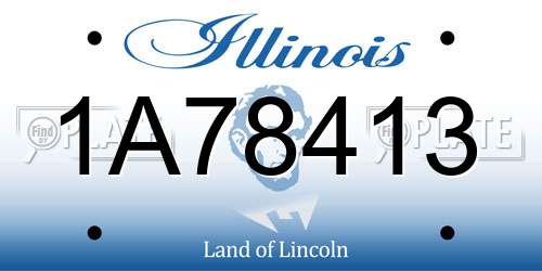 1A78413 Illinois License Plate