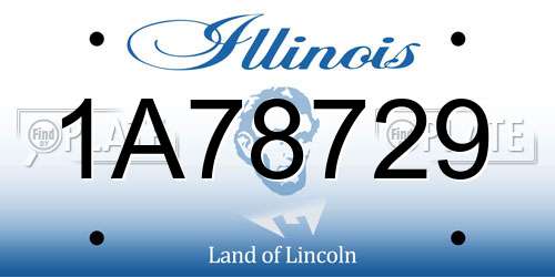1A78729 Illinois License Plate