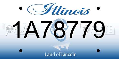 1A78779 Illinois License Plate