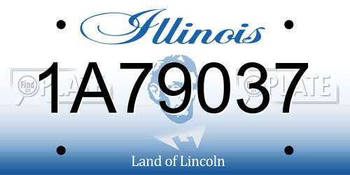 1A79037 Illinois License Plate