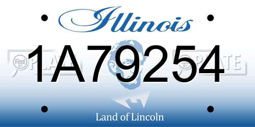 1A79254 Illinois License Plate