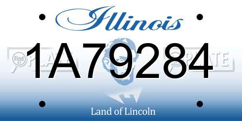 1A79284 Illinois License Plate