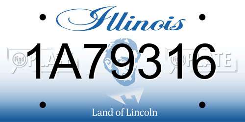 1A79316 Illinois License Plate