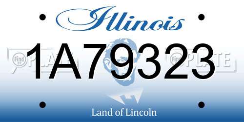 1A79323 Illinois License Plate