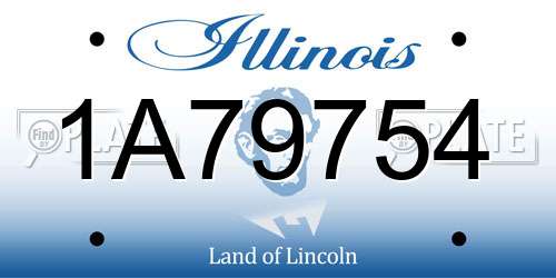 1A79754 Illinois License Plate