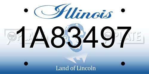 1A83497 Illinois License Plate