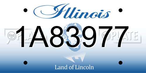 1A83977 Illinois License Plate