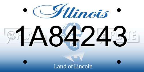 1A84243 Illinois License Plate