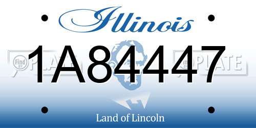 1A84447 Illinois License Plate