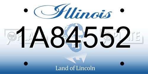 1A84552 Illinois License Plate