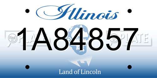 1A84857 Illinois License Plate