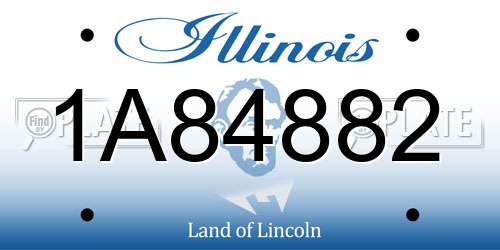 1A84882 Illinois License Plate