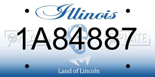 1A84887 Illinois License Plate