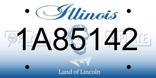 1A85142 Illinois License Plate