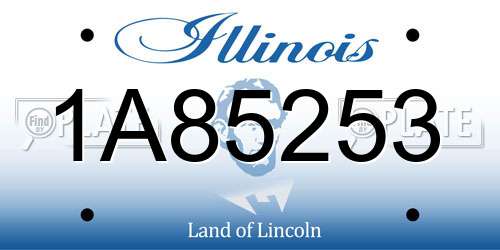 1A85253 Illinois License Plate