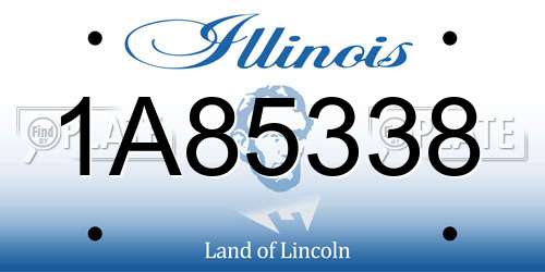 1A85338 Illinois License Plate