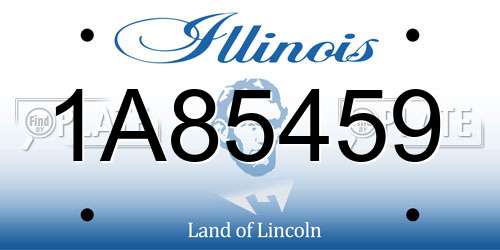 1A85459 Illinois License Plate