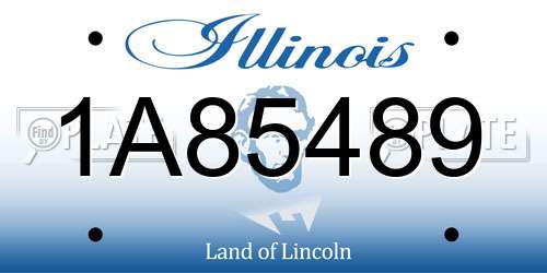 1A85489 Illinois License Plate