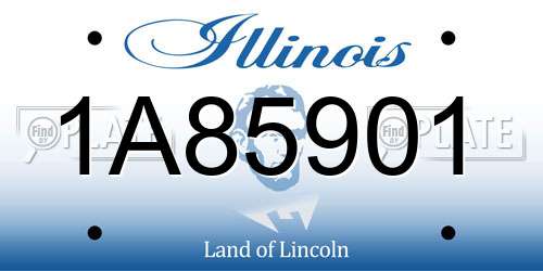 1A85901 Illinois License Plate
