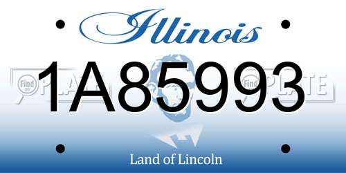 1A85993 Illinois License Plate