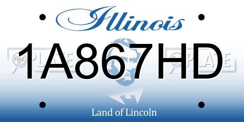 1A867HD Illinois License Plate