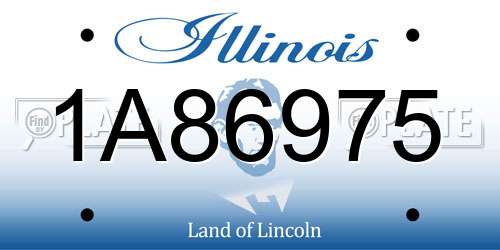 1A86975 Illinois License Plate