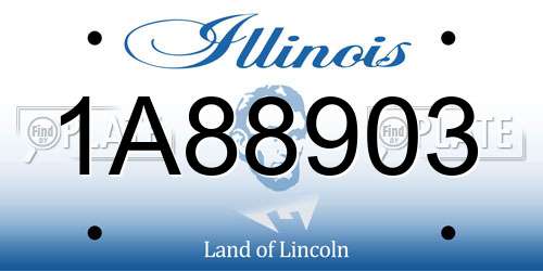 1A88903 Illinois License Plate