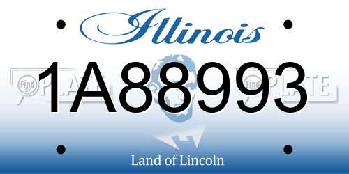 1A88993 Illinois License Plate