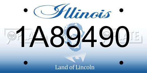 1A89490 Illinois License Plate
