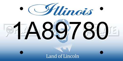 1A89780 Illinois License Plate